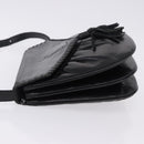 SAINT LAURENT Shoulder Bag Leather Black Auth 197730-5