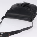 SAINT LAURENT Shoulder Bag Leather Black Auth 197730-6