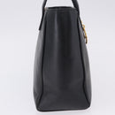 Christian Dior Hand Bag Leather Black Gold Auth 197734-5