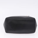Christian Dior Hand Bag Leather Black Gold Auth 197734-9