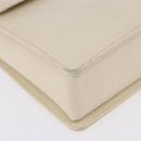 VALENTINO Hand Bag Leather Ivory Gold Auth 197735-9