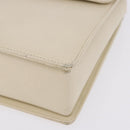 VALENTINO Hand Bag Leather Ivory Gold Auth 197735-14