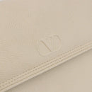 VALENTINO Hand Bag Leather Ivory Gold Auth 197735-17