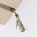 VALENTINO Hand Bag Leather Ivory Gold Auth 197735-10