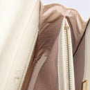 VALENTINO Hand Bag Leather Ivory Gold Auth 197735-20