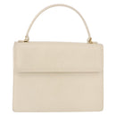 VALENTINO Hand Bag Leather Ivory Gold Auth 197735-13