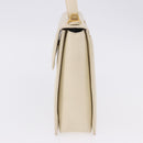 VALENTINO Hand Bag Leather Ivory Gold Auth 197735-3