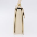 VALENTINO Hand Bag Leather Ivory Gold Auth 197735-4