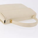 VALENTINO Hand Bag Leather Ivory Gold Auth 197735-6