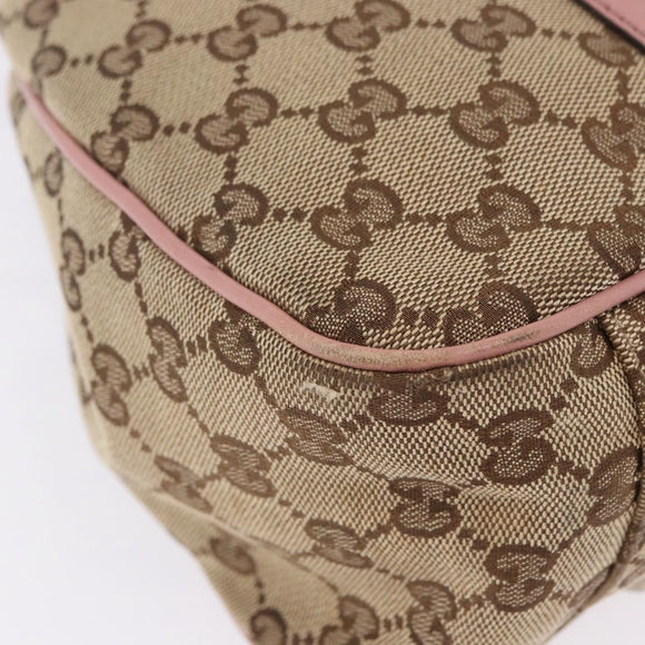 GUCCI GG Canvas GG Twins Tote Bag Beige Gold Silver 232957 Auth 197736A