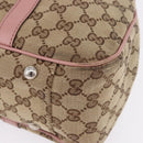 GUCCI GG Canvas GG Twins Tote Bag Beige Gold Silver 232957 Auth 197736A-12