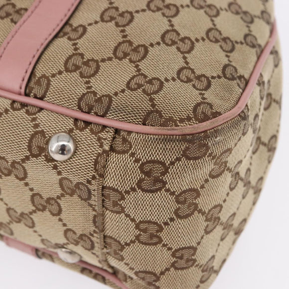 GUCCI GG Canvas GG Twins Tote Bag Beige Gold Silver 232957 Auth 197736A