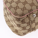 GUCCI GG Canvas GG Twins Tote Bag Beige Gold Silver 232957 Auth 197736A-13