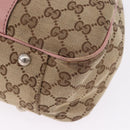 GUCCI GG Canvas GG Twins Tote Bag Beige Gold Silver 232957 Auth 197736A-14