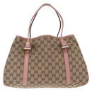 GUCCI GG Canvas GG Twins Tote Bag Beige Gold Silver 232957 Auth 197736A-3