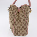 GUCCI GG Canvas GG Twins Tote Bag Beige Gold Silver 232957 Auth 197736A-6