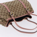 GUCCI GG Canvas GG Twins Tote Bag Beige Gold Silver 232957 Auth 197736A-7