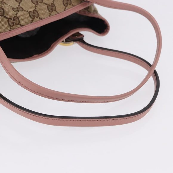 GUCCI GG Canvas GG Twins Tote Bag Beige Gold Silver 232957 Auth 197736A