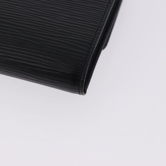 LOUIS VUITTON Epi Porte Tresor International Wallet Black M63382 LV Auth 197737A