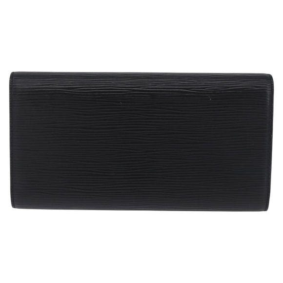 LOUIS VUITTON Epi Porte Tresor International Wallet Black M63382 LV Auth 197737A