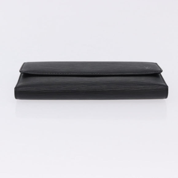 LOUIS VUITTON Epi Porte Tresor International Wallet Black M63382 LV Auth 197737A