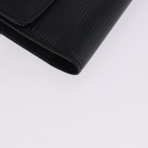 LOUIS VUITTON Epi Porte Tresor International Wallet Black M63382 LV Auth 197737A