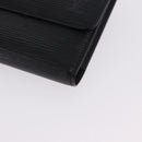 LOUIS VUITTON Epi Porte Tresor International Wallet Black M63382 LV Auth 197737A-14