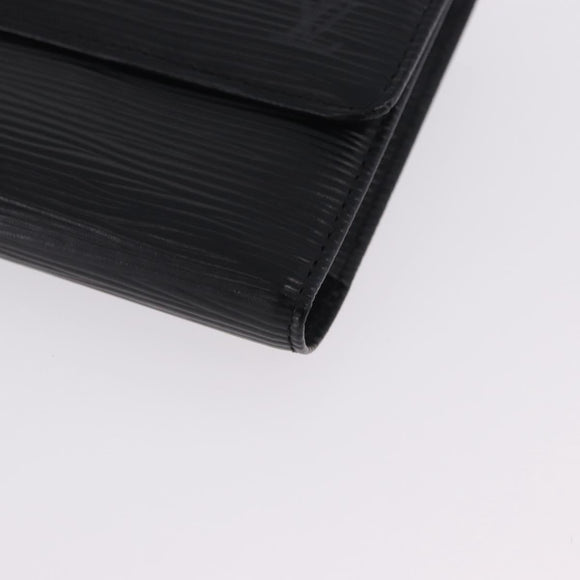 LOUIS VUITTON Epi Porte Tresor International Wallet Black M63382 LV Auth 197737A