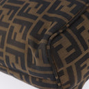 FENDI Zucca Canvas Tote Bag Brown Black Auth 197739A-12