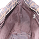 FENDI Zucca Canvas Tote Bag Brown Black Auth 197739A-20
