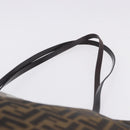 FENDI Zucca Canvas Tote Bag Brown Black Auth 197739A-8