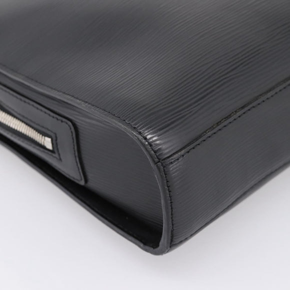 LOUIS VUITTON Epi Bassano GM Business Bag Black M54022 LV Auth 197745