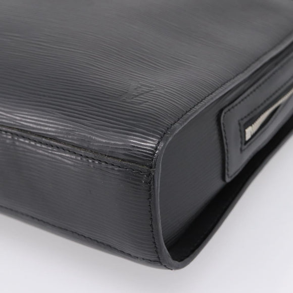 LOUIS VUITTON Epi Bassano GM Business Bag Black M54022 LV Auth 197745