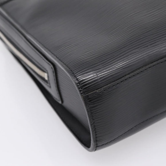 LOUIS VUITTON Epi Bassano GM Business Bag Black M54022 LV Auth 197745