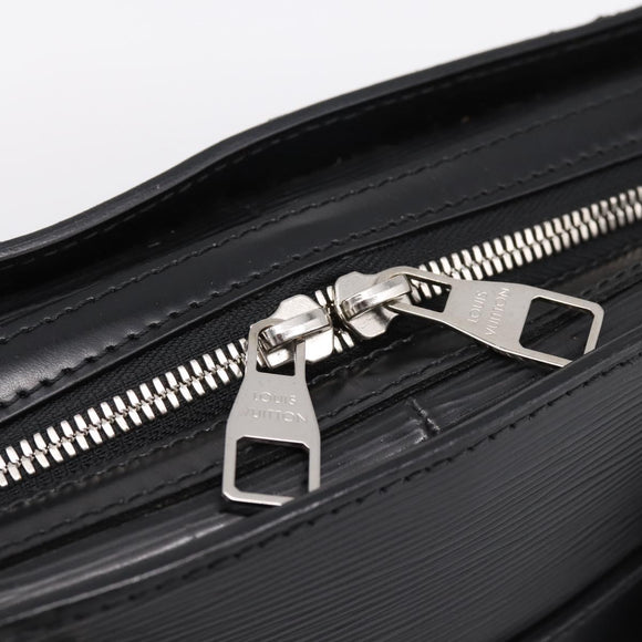 LOUIS VUITTON Epi Bassano GM Business Bag Black M54022 LV Auth 197745
