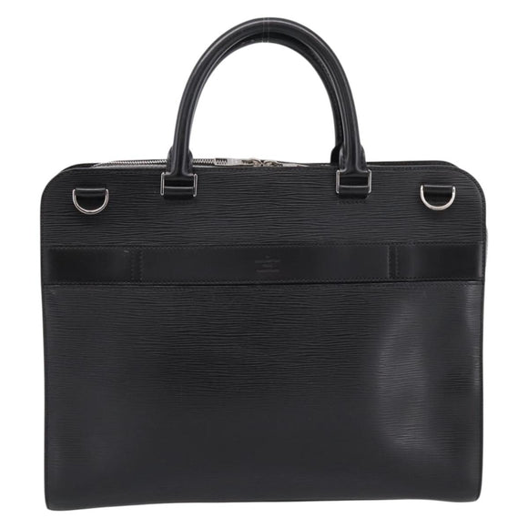 LOUIS VUITTON Epi Bassano GM Business Bag Black M54022 LV Auth 197745