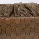 GUCCI GG Crystal Shoulder Bag Coated Canvas Gold 190525 Auth 197749-6