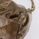 GUCCI GG Crystal Shoulder Bag Coated Canvas Gold 190525 Auth 197749-15