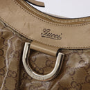 GUCCI GG Crystal Shoulder Bag Coated Canvas Gold 190525 Auth 197749-18