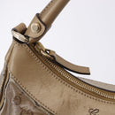 GUCCI GG Crystal Shoulder Bag Coated Canvas Gold 190525 Auth 197749-19