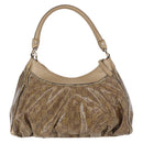 GUCCI GG Crystal Shoulder Bag Coated Canvas Gold 190525 Auth 197749-2