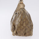 GUCCI GG Crystal Shoulder Bag Coated Canvas Gold 190525 Auth 197749-3