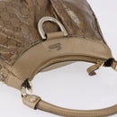GUCCI GG Crystal Shoulder Bag Coated Canvas Gold 190525 Auth 197749-7