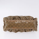 GUCCI GG Crystal Shoulder Bag Coated Canvas Gold 190525 Auth 197749-5