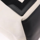 BALENCIAGA Navy Cabas M Hand Bag Canvas White Black 339936 Auth 197751V-12