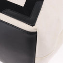 BALENCIAGA Navy Cabas M Hand Bag Canvas White Black 339936 Auth 197751V-13