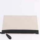 BALENCIAGA Navy Cabas M Hand Bag Canvas White Black 339936 Auth 197751V-20