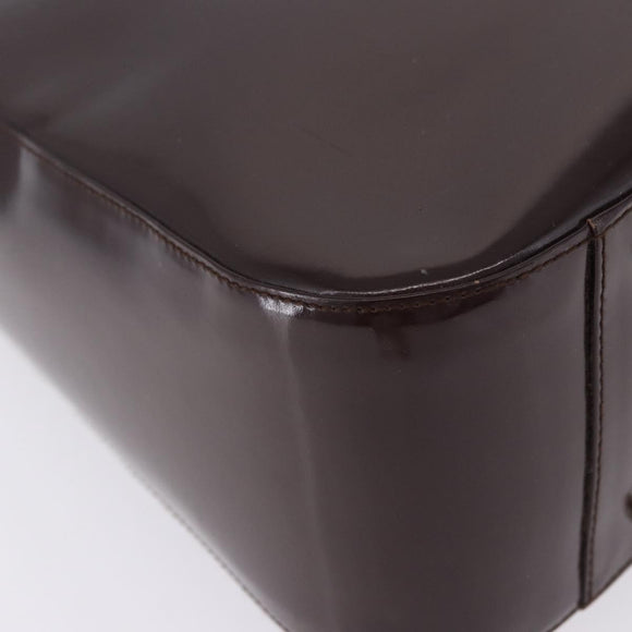 GUCCI Interlocking Bag Patent Leather Bordeaux Silver 000 1013 0504 Auth 197752