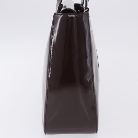GUCCI Interlocking Bag Patent Leather Bordeaux Silver 000 1013 0504 Auth 197752