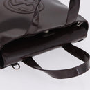 GUCCI Interlocking Bag Patent Leather Bordeaux Silver 000 1013 0504 Auth 197752-6